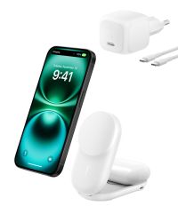 ������������ �������� ���������� Belkin UltraCharge 2-in-1 Foldable Magnetic Charging 25��, ����� WIZ039KQWH