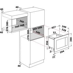 Встраиваемая микроволновая печь Whirlpool WMF200G - Картинка 8