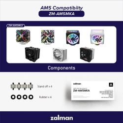   AMD AM5 Zalman ZM-AM5MKA, CNPS10X PERFORMA BLACK/WHITE, CNPS10X PERFORMA ST, CNPS16X BLACK/WHITE, CNPS17X, CNPS20X ZM-AM5MKA