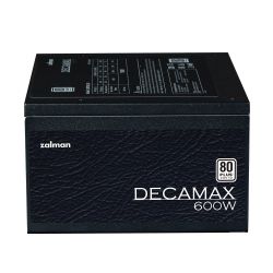 Zalman ���� �������� Decamax (600W) 85%, 80 Plus, 120��, 1xMB 24pin(20+4), 1xCPU 8pin(4+4), 3xMolex, 6xSATA, 2xPCIe 8pin(6+2) ZM600-LX3 - �������� 5