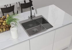 Deante Мийка кухонна Olfato, нерж.сталь, квадрат, без крила, 550х505х200мм, чаша - 1, універсальна, нерж ZPO_010B - Картинка 7