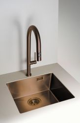 Мойка кухонная Deante OLFATO PRECIOUS, сталь, прямоугольник, без крыла, 550х505х200мм, чаша – 1, врезная, бронза браш. ZPO_C10B - Картинка 5