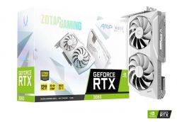  GeForce RTX 3060, Zotac, AMP White Edition, 12Gb GDDR6, 192-bit, HDMI/3xDP, 1867/15000 MHz, 2x8-pin (ZT-A30600F-10P)