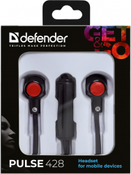 Audio/h DEFENDER (63428)Pulse 428 Black/Red -  3
