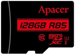 '  ' Apacer microSD 128GB C10 UHS-I R85MB/s + SD -  1