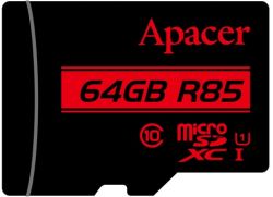    ' Apacer microSD  64GB C10 UHS-I R85MB/s + SD -  1
