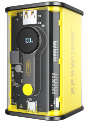   (Power Bank) BYZ W90 20000mAh Type C PD Yellow (BYZ-W90-Y) -  2