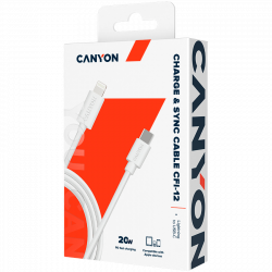  Lightning Canyon USB-C to Lightning 20W 2m White (CNE-CFI12W) -  2