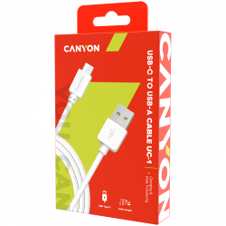  USB Type-C Canyon Charging & Data USB Type-C White 1m (CNE-USBC1W)