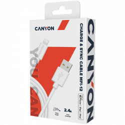  Lightning Canyon Charge & Sync USB-A to Lightning 2m White (CNS-MFIC12W) -  2