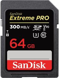   ' SanDisk SD   64GB C10 UHS-II U3 V90 R300/W260MB/s Extreme Pro -  1