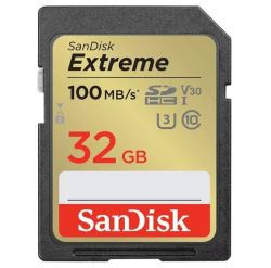  '  ' SanDisk SD   32GB C10 UHS-I U3 R100/W60MB/s Extreme V30 -  1