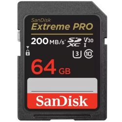  '  ' SanDisk SD   64GB C10 UHS-I U3 R200/W90MB/s Extreme Pro V30 -  1