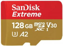    ' SanDisk microSD  128GB C10 UHS-I U3 R190/W90MB/s Extreme V30 -  1