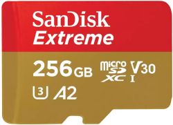 '  ' SanDisk microSD  256GB C10 UHS-I U3 R190/W130MB/s Extreme V30 -  1