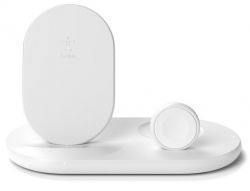   Belkin 3-in-1 Wireless Pad/Stand/Apple Watch White -  1