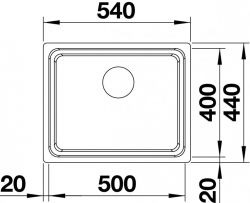 Кухонна мийка Blanco - 521841 ETAGON 500-U - Картинка 2