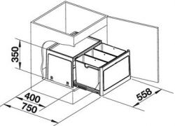 Система сортування відходів Blanco - SELECT BOTTON PRO 60 AUTOMATIC (517470) - Картинка 3