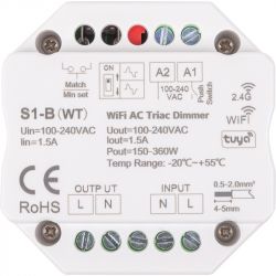 ����� ������� ������ S1-B(WT), Push-Dimm, Tuya, Wi-Fi (HS084653)