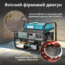 Бензиновий генератор «Knner & Shnen» Konner&Sohnen 3000E - Картинка 3