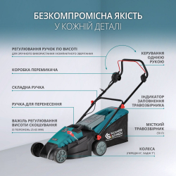 Газонокосарка електрична Konner&Sohnen 38LM-BL - Картинка 3