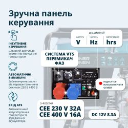 Дизельний генератор «Knner & Shnen» Konner&Sohnen 9100HDE-1/3 ATSR (EURO V) - Картинка 6