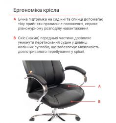 Кресло офисное АКЛАС Сетиф CH ANF Черный (PU-черный) - Картинка 10