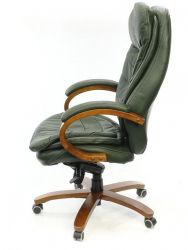 Кресло АКЛАС Валенсия Soft EX MB (Кожа Lux LC Green) - Картинка 2
