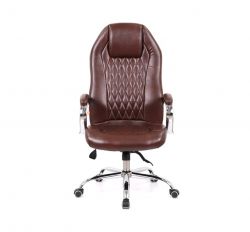 Кресло офисное АКЛАС Альваро ANF Коричневый (PU Dark Brown) - Картинка 2