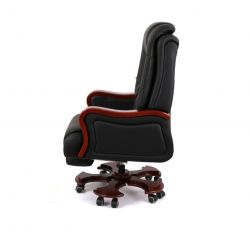 Кресло офисное АКЛАС Тристрам EX RL Черный (Кожа LC-A) - Картинка 3