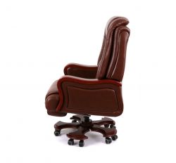 Кресло офисное АКЛАС Тристрам EX RL Коричневый (Кожа Lux LC-I) - Картинка 3