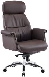 Кресло АКЛАС Драгобрат AL MB (Кожа LC-K Dark brown/PU Dark brown) - Картинка 7