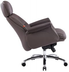 Кресло АКЛАС Драгобрат AL MB (Кожа LC-K Dark brown/PU Dark brown) - Картинка 4