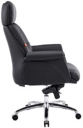 Кресло АКЛАС Драгобрат AL MB (Кожа LC-A Black/PU Black) - Картинка 3