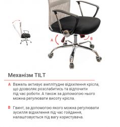 Кресло офисное АКЛАС Гилмор СН TILT Серый (Серый/Черный) - Картинка 7