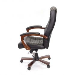 Крісло офісне АКЛАС Атлант EX MB Чорний (Шкіра LC-A) - Картинка 3