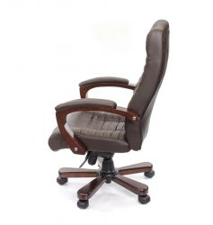 Крісло офісне АКЛАС Атлант EX MB Коричневий (Шкіра LC-K) - Картинка 3