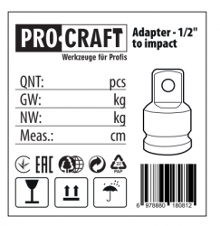 ������� Procraft 1/2" �� 1/4" HEX