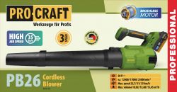 Акумуляторна повітродувка Procraft PB26 (1 АКБ та зп) - Картинка 2