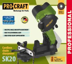 Акумуляторна заточка для ланцюга Procraft SK20 (Без акб та зп) - Картинка 2