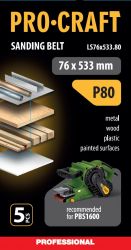 Стрічка шліфувальна Procraft LS76x533.80 (5 шт) - Картинка 2