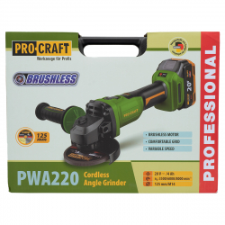 Акумуляторна болгарка PWА220 Procraft Кейс (Без акб та ЗП) - Картинка 10