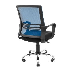 Крісло офісне Richman Джина Хром Піастра Сітка чорна + синя - Картинка 2