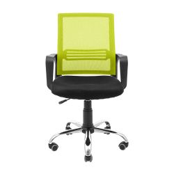 Крісло Richman Джина Хром Піастра Сітка чорна + зелена - Картинка 2