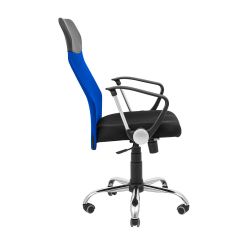 Кресло офисное Richman Ультра Ю Хром M-1 (Tilt) Сетка черная + синяя - Картинка 3