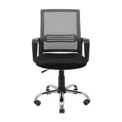 Крісло Richman Джина Хром Піастра Сітка чорна + сіра - Картинка 2