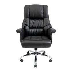 Кресло офисное Richman Конгресс Хром M-2 Широкий (Anyfix Wide) Кожа Люкс Черная - Картинка 2