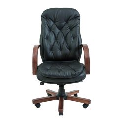 Кресло Richman Венеция Вуд M-3 (Multiblock) Кожа Люкс Черная - Картинка 2