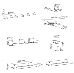 Набір аксесуарів для органайзерів Officepro OA510 Black - Картинка 2