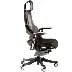 Офисный стул Special4You WAU BLACK FABRIC, CHARCOAL NETWORK - Картинка 3